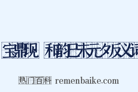 宝鼎现·和韵已未元夕反义词是什么意思的图片